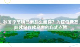秋冬季节胰岛素怎么储存？为这位糖友阿姨保存胰岛素的方式点赞