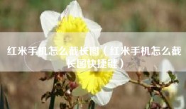 红米手机怎么截长图（红米手机怎么截长图快捷键）