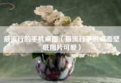最流行的手机桌面（最流行手机桌面壁纸图片可爱）