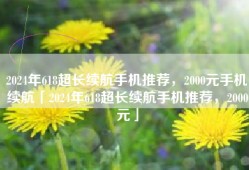 2024年618超长续航手机推荐，2000元手机续航「2024年618超长续航手机推荐，2000元」