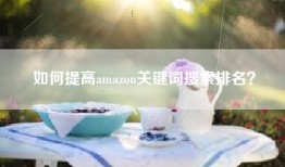 如何提高amazon关键词搜索排名？