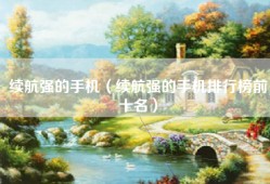 续航强的手机（续航强的手机排行榜前十名）