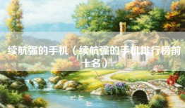 续航强的手机（续航强的手机排行榜前十名）