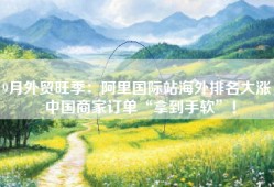 9月外贸旺季：阿里国际站海外排名大涨，中国商家订单“拿到手软”！