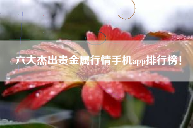 六大杰出贵金属行情手机app排行榜！
