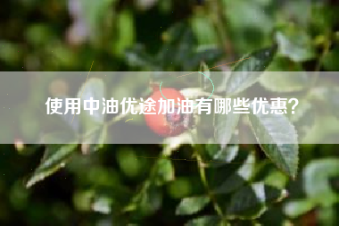 使用中油优途加油有哪些优惠？
