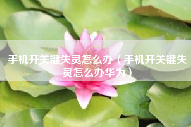 手机开关键失灵怎么办（手机开关键失灵怎么办华为）